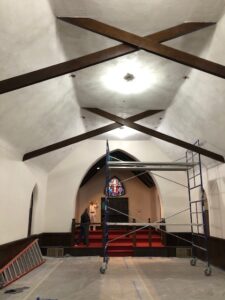 Inside a church