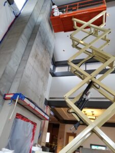 Westin fireplace first coat