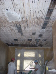 Repairing plaster ceiling
