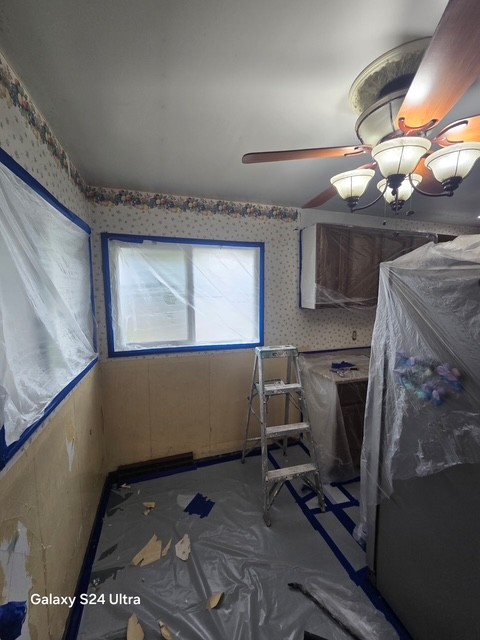 REmoving wallpaper in a kitchen in Denver, CO