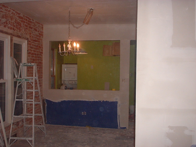 Exposing Brick in the living Room in Denver, CO